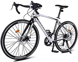 JYTFZD Fahrräder JYTFZD WENHAO 14-Gang-Rennrad, Aluminium-städtische Pendler, erhöhen Geschwindigkeit, Ausdauer Mechanische Scheibenbremse Rennrad, 700 * 23C-Rad (Farbe: rot) (Farbe: weiß) (Color : White)