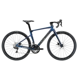 KABON  KABON Rennrad Carbon, Vollcarbon Rennrad mit Shimano 105 22 Gang Scheibenbremse Rennrad mit Carbon Laufradsatz für Herren Damen (Chamäleon Blau, 58cm)