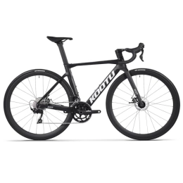 KOOTU Fahrräder KOOTU Carbon Rennrad, T800 Leichtes Carbonfaser-Rahmen-Rennrad mit 105 R7000 22-Gang-Gruppenschaltung und mechanischer Scheibenbremse für Erwachsene.