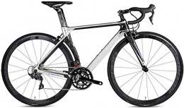 KRXLL Rennräder KRXLL Rennrad Hochmodul Carbon Rahmen 22 Geschwindigkeit 700C x 23C Fahrrad Rennradrennen Erwachsene Männer und Frauen-Silber