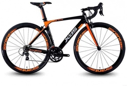 LAZNG Fahrräder LAZNG 20 Speed Rennrad, Leichtes Aluminium-Rennrad, Quick Release Rennrad Stadt-Pendler-Fahrrad ideal for die Strae oder Schmutz Trail Touring (Farbe : Orange)