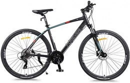 LEYOUDIAN 27 Speed ​​Rennrad, Hydraulische Scheibenbremse, Schnellspanner, Leichtes Aluminium-Straßen-Fahrrad, Männer Frauen Stadt-Pendler-Fahrrad (Color : Black)