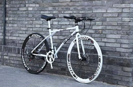 LHSUNTA Rennräder für Männer und Frauen, 26-Zoll-24-Gang-Fahrräder, nur für Erwachsene, Rahmen aus Stahl mit hohem Kohlenstoffgehalt, Rennradrennen, Doppelscheibenbremsräder mit Rädern