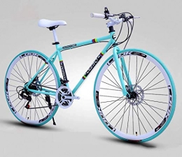 LHSUNTA Fahrräder LHSUNTA Rennräder für Männer und Frauen, 26-Zoll-Fahrräder, Nur für Erwachsene, Rahmen aus kohlenstoffhaltigem Stahl, Rennradrennen, Doppelscheiben-Bremsräder mit Rädern