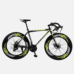 lqgpsx Rennräder lqgpsx Rennrad, 26 Zoll 27-Gang-Bikes, Doppelscheibenbremse, Rahmen aus Kohlenstoffstahl, Rennradrennen, Männer und Frauen für Erwachsene