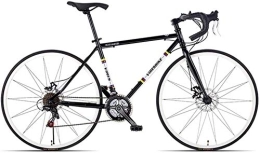 Lyyy Rennräder Lyyy 21 Speed-Straßen-Fahrrad, High-Carbon Stahlrahmen Männer Rennrad, 700C Räder Stadt-Pendler-Fahrrad mit Doppelscheibenbremse YCHAOYUE (Color : Black, Size : Bent Handle)