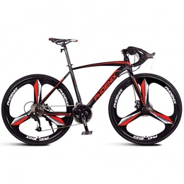 MJY Fahrräder MJY Erwachsenen-Rennrad, Herren-Rennrad mit Doppelscheibenbremse, Rennrad mit hohem Kohlenstoffstahlrahmen, City Utility-Fahrrad, Schwarz, 21 Geschwindigkeit