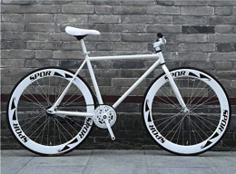 MJY Fahrräder MJY Fahrrad-Rennrad, 26-Zoll-Fahrräder, abisoliertes Fixie-Bremssystem, Rahmen aus kohlenstoffhaltigem Stahl, Straßenradrennen, Herren 'S' und 'Damen' für Erwachsene 6-24, EIN