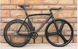 MOBDY Fahrräder MOBDY Fahrrad Fixed Gear Bike Aluminiumlegierung mit aufflligen mehrfarbigen DIY Adult mnnliche und weibliche Studenten-Black_52cm (175cm-190cm)