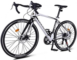 MOSHANG Fahrräder MOSHANG 14-Gang-Rennrad, Aluminium Städtische Pendler, Anstiegsgeschwindigkeit, Ausdauer Mechanische Scheibenbremse Rennrad, 700 * 23C Rad (Color : White)