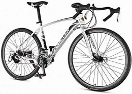 MOSHANG Fahrräder MOSHANG Male Road, mit hohem Kohlenstoffstahlrahmen 21-Gang Rennrad, Stahl Scheibe mit Zwei Rennrädern, 700 * 28C Rad (Color : White)