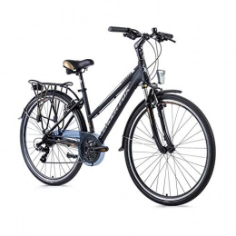 Motodak Rennräder Motodak City Bike 28 Leader Fox Ferrara Aluminium Damen 7 Gänge Rahmenhöhe 44 cm schwarz matt