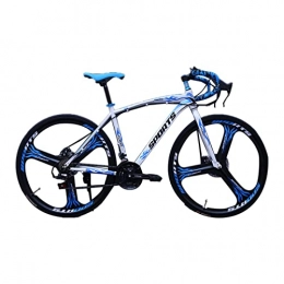 SHANRENSAN Fahrräder Mountain-Cross-Country-Bikes, RennräDer, Cross-Country-Bikes, 700c Machete Road Machinery Scheibenbremsen StraßEnrennen Mit Variabler Geschwindigkeit (24, weiß Blau)