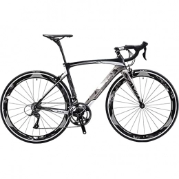 CDPC Fahrräder Mountainbike 700C Carbon Rennrad Vorderradgabel Rennrad, 18-Gang, (Farbe : Grau)