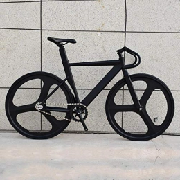 NTR Fahrräder NTR Fixed Bike 700C Aluminiumlegierungsrahmen 48 cm 52 cm 56 cm Kettenrad mit Doppelradbremsen Zubehör, schwarz, 52 cm (175 cm - 180 cm)