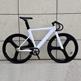 NTR Fahrräder NTR Fixed Bike 700C Aluminiumlegierungsrahmen 48 cm 52 cm 56 cm Kettenrad mit Doppelradbremsen Zubehör, weiß, 48 cm (165 cm - 170 cm)