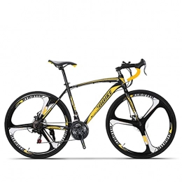 YQCH Rennräder Outoad Mountain Bike, 26 Zoll 21 Geschwindigkeit Full Suspension Fahrrad, 3 Speichen Aluminium Räder Scheibenbremse Fahrrad Sport Radfahren Fahrrad für Mens / Womens / Student (Color : Yellow)
