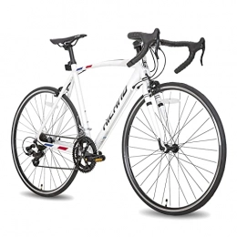 QEEN Fahrräder QEEN 700c 14 Geschwindigkeit Aluminiumrahmen Rennrad Fahrrad Shimano Teile (Color : HIR7003wh, Size : 14)