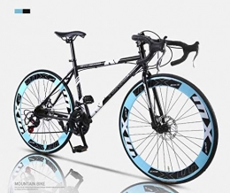 QZ Fahrräder QZ Straen-Fahrrad, 24-Gang 26 Zoll Bikes, Doppelscheibenbremse, High Carbon Stahlrahmen, Straenfahrradrennen Stadt Rennrad Erwachsene Damen Herren Unisex (Color : E)