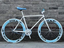 QZ Fahrräder QZ Straen-Fahrrad, 26-Zoll-Bikes, Stripped Zurck Fixie Bremssystem, High Carbon Stahlrahmen, Straenfahrradrennen, Mnner und Frauen Erwachsener (Color : E)