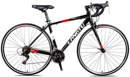 WANGCAI Rennräder Rennrad, 21 Geschwindigkeit erwachsene Straßen-Fahrrad, Doppel-V Bremse 700C Räder Rennrad, Männer Frauen Stadt-Pendler-Fahrrad, ideal for die Straße oder Schmutz Trail Touring ( Color : Black Red )