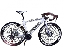 General Packaging Fahrräder Rennrad, 27 Zoll Rad Rennrad Vollstahl Rennrad Rennrad mit 24 Gang Schaltwerk und Doppel-V-Bremse (weiß)