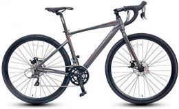 LQH Rennräder Rennrad für Erwachsene, Studenten, 16 Geschwindigkeit, Rennrad aus leichtem Aluminium mit hydraulischen Scheibenbremsen, Reifen 700 x 32 C (Farbe: Grau, Größe: