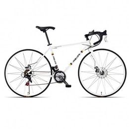 M-YN Rennräder Rennradfahrräder Für Männer 68 cm Rahmen Fahrrad Für Erwachsene Fahrrad Straße Fahrrad Dual Scheibenbremse Bicycle Herren Fahrrad, 21 Geschwindigkeit(Color:Weiß)