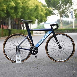 RUPO Rennräder RUPO Bike 52cm Rahmen Single Speed ​​Bike   Schweißrahmen weiße Farbe Aluminiumlegierung Track Bicycle 700C Rad, PSB001, 56cm (& gt; 180cm)