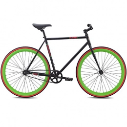 SE Bikes 700c Draft Fixie Singlespeed Fixed Gear Bike für Damen ca 155-175 cm, Farbe:Schwarz, Rahmengrösse:49 cm