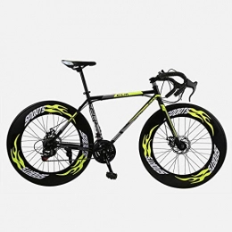 ZTYD Fahrräder Straen-Fahrrad, 26 Zoll 27-Speed Bikes, Doppelscheibenbremse, High Carbon Stahlrahmen, Straenfahrradrennen, Mnner und Frauen Erwachsener, Gelb