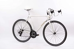 tretwerk DIREKT gute Räder  Tretwerk - 28 Zoll Rennrad - Vintage Road weiß 52 cm - Rennfahrrad mit 14 Gang Shimano Schaltung - Road Bike mit hochwertigem Stahlrahmen - Retro Fahrrad im Vintage Style