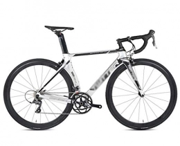 TSTZJ Rennräder TSTZJ Rennrder, 2, 0 Carbon-Rennrad Rennrad 700C Carbon-Faser-Straen-Fahrrad mit 16-Gang-Kettensystem und Doppel-V Bremse, titanium-46cm