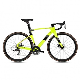 WANYE Fahrräder WANYE Carbon Rennrad, 22 Gang Schaltsystem Rennrad 45 / 48 / 51 / 56 cm Rahmen 700C Laufrad Erwachsene Rennrad yellow-45cm