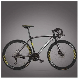 WJSW Fahrräder WJSW Rennrad, ultraleichtes Fahrradrahmen für Erwachsene mit hohem Kohlenstoffgehalt, Carbon-Gabel-Ausdauer-Rennrad, City Utility-Fahrrad, Schwarz, 27-Gang