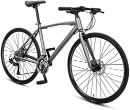 XIUYU Fahrräder XIUYU Mountainbike 30 Speed-Straße Erwachsener Pendler Leichtes Aluminium-Fahrrad 700 25C Wheels Racing mit Doppelscheibenbremse, Schwarz (Color : Grey)