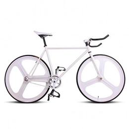 YDZ Rennräder YDZ Fahrradrahmen 700C Fahrrad Fahrrad mit festem Gang   Vintage Stahl Fahrradrahmen Magnesum Leichtmetallrad   , Weiß, 52 cm (175 cm - 180 cm)