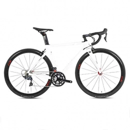 Yinhai Fahrräder Yinhai Kohlefaser-Rennrad, Carbongabel, Shimano UT R8000, 22 Geschwindigkeiten, 700C-Räder, Rot, Weiß, White 52cm
