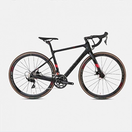 Yinhai Fahrräder Yinhai Rennrad 700C Carbonrahmen, Shimano 105 / R7000 22-Gang-Umwerfersystem Ultraleichtes Straßenrennen, Black+red 51cm