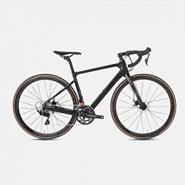 Yinhai Rennräder, 22-Gang-20-Zoll-Fahrräder, Carbonrahmen, Straßenradrennen, Doppelrad-Doppelbremsräder Mit Rädern,Black 51cm