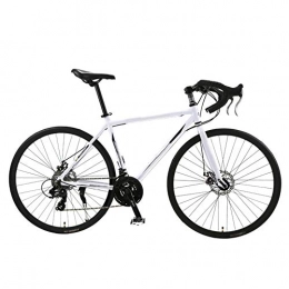 YUHEN Rennräder YUHEN Adult Mountainbike, 26.8 inch Leichtes Aluminium 700c Rennrad, gebogenes Lenker-Doppelscheiben-Bremsrad, für Männer Frauen Jugend, Whiteblack, 21Speed