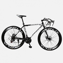 zhtt Fahrräder ZHTT Rennrad, 26-Zoll-21-Gang-Bikes, Doppelscheibenbremse, Rahmen aus Kohlenstoffstahl, Rennradrennen, Rennrad für Erwachsene für Männer und Frauen