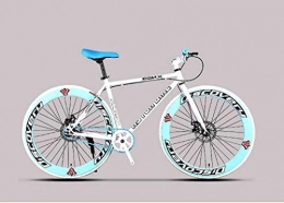 zhtt Rennräder ZHTT Rennrad, 26-Zoll-Fahrräder, Doppelscheibenbremse, Rahmen aus kohlenstoffhaltigem Stahl, Rennradrennen, Rennrad für Erwachsene für Männer und Frauen