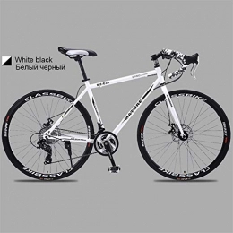 ZHTX Rennräder ZHTX 700C Aluminiumlegierung Rennrad 21 27 30 und 33 Speed-Straße Fahrrad Zwei-Disc Sand Rennrad Ultra-Light-Fahrrad (Color : White Black, Size : 27Speed)