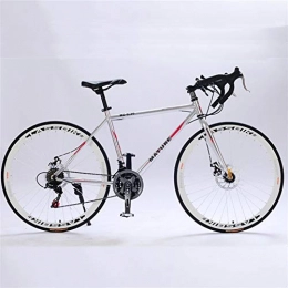 ZHTX Fahrräder ZHTX 700C Rennrad 21 / 27 / 30 Variabler Geschwindigkeit Bicycle Bend Griff Doppelscheibenbremse Aluminiumstraßenfahrrad Männliche und weibliche Fahrrad (Color : Titanium Silver, Size : 21Speed)