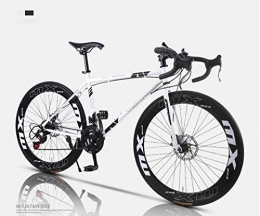ZHTY Fahrräder ZHTY Rennrad, 24-Gang 26-Zoll-Fahrräder, Doppelscheibenbremse, Rahmen aus Kohlenstoffstahl, Rennradrennen, Herren und Damen für Erwachsene