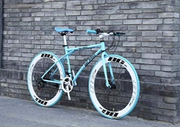 ZHTY Fahrräder ZHTY Rennräder für Herren und Damen, 26-Zoll-24-Gang-Fahrräder, nur für Erwachsene, Rahmen aus kohlenstoffhaltigem Stahl, Rennradrennen, Doppelscheiben-Bremsräder mit Rädern, Mountainbike