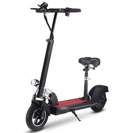 MKIU Electric Scooter 10-Inch Electric Scooter 300W Motor 18.6 Miles Long-Distance Lithium Battery Folding Scooter 8.5-Inch Pneumatic Tires Adult Commuter Car, Black