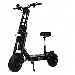 WAFFZ Electric Scooter 13 Inch Wheels 60V 6000W E Scooter With 90-150 Km E Bike Fat Tire Motorcycle Electric Scooter (Color : 50Ah Battery seat)
