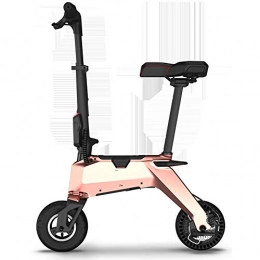 TypeBuilt Scooter 8 Inch Electric Scooter Bike 2 Wheels Electric Bicycles 250W 36V Mini Portable Foldable E Scooter Adults / Ladies Electric Bike Two Wheels Electric Bicycle with Removable Battery Portable, Pink